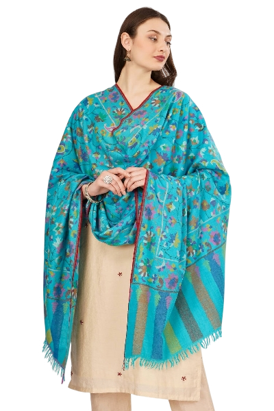 Pashmina Kani Blue shawl